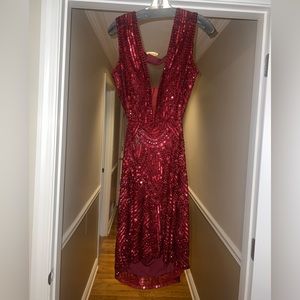 Red Sherri Hill homecoming dress